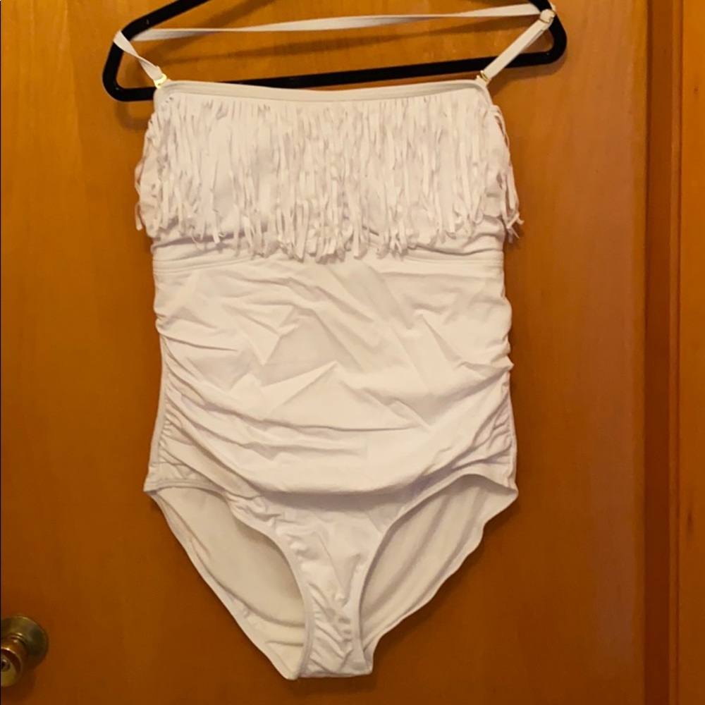 Fringe one piece swimsuit